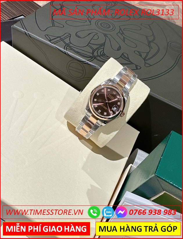 dong-ho-nu-rolex-f1-mat-tron-nau-day-kim-loai-demi-timesstore-vn