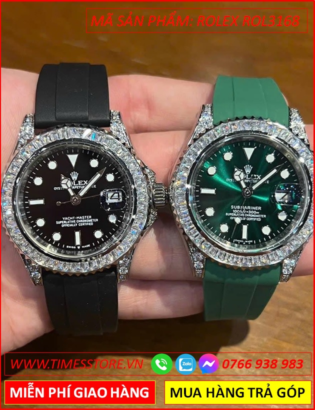 dong-ho-nu-rolex-f1-submariner-mat-dinh-da-day-sillicone-timesstore-vn