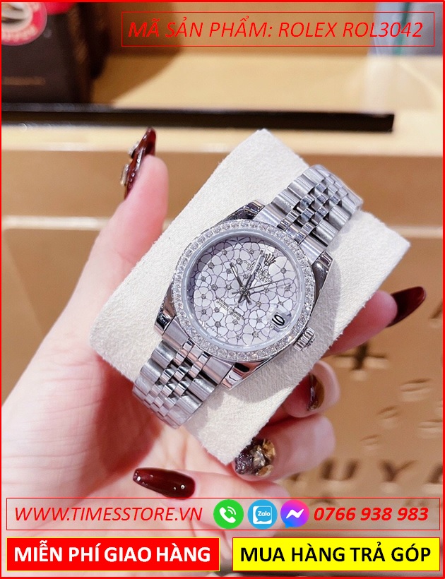 dong-ho-nu-rolex-season-sieu-cap-replica-1-1-mat-bong-hoa-dinh-da-day-kim-loai-timesstore-vn