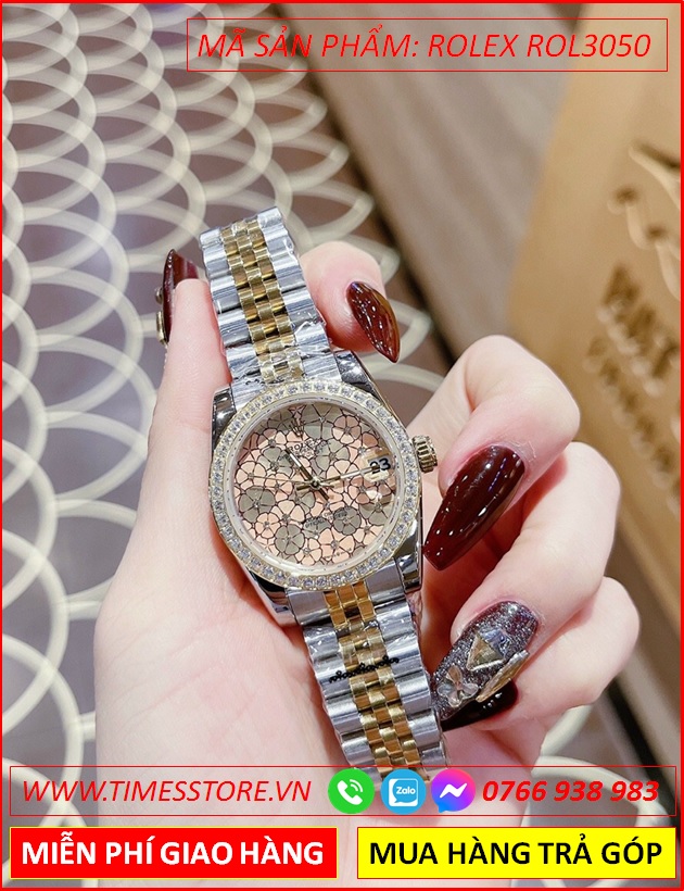 dong-ho-nu-rolex-season-sieu-cap-replica-1-1-mat-bong-hoa-vang-day-demi-vang-gold-timesstore-vn