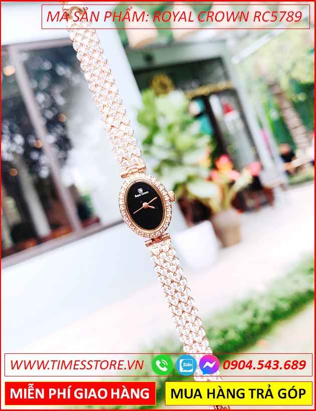 dong-ho-nu-royal-crown-mat-elip-day-kim-loai-rose-gold-timesstore-vn