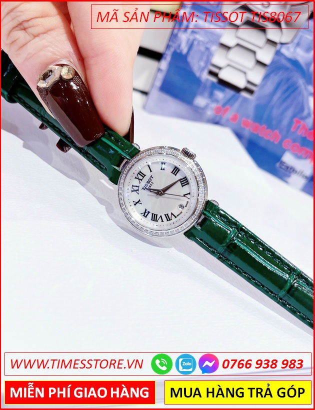 dong-ho-nu-tissot-bellissima-mat-dinh-da-day-da-xanh-la-timesstore-vn