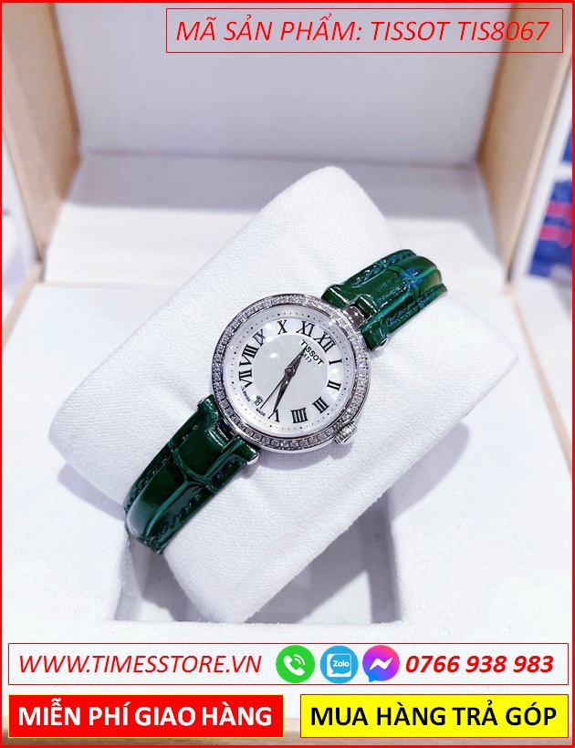 dong-ho-nu-tissot-bellissima-mat-dinh-da-day-da-xanh-la-timesstore-vn