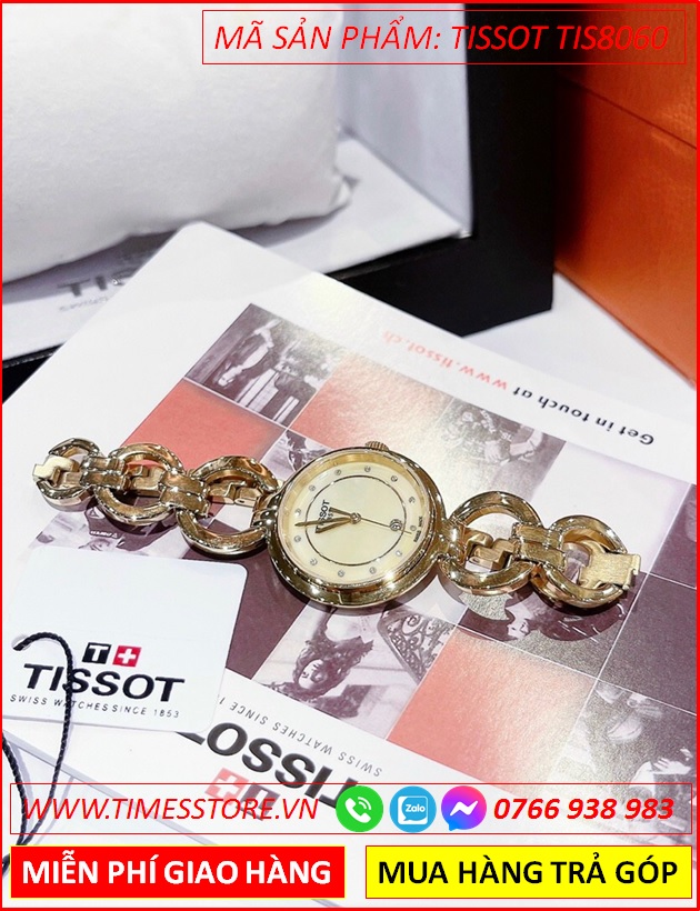 dong-ho-nu-tissot-flamingo-mat-tron-lac-tay-vang-gold-timesstore-vn