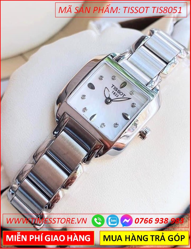 dong-ho-nu-tissot-mat-vuong-trang-day-kim-loai-timesstore-vn