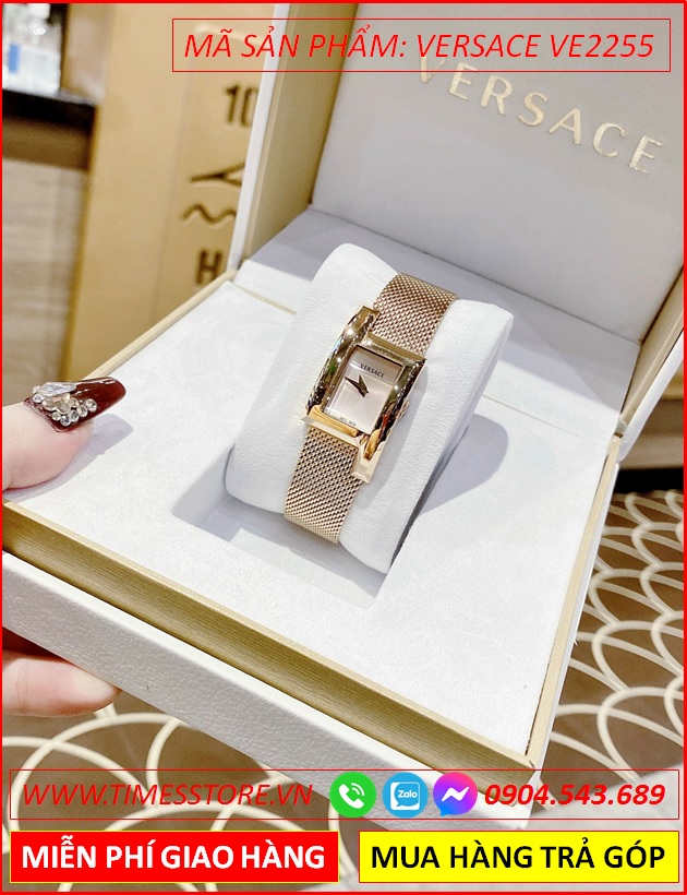 dong-ho-nu-versace-mat-chu-nhat-day-mesh-luoi-vang-gold-timesstore-vn