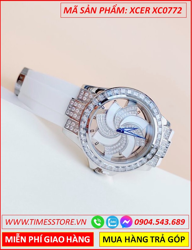 dong-ho-nu-xcer-mat-xoay-dinh-da-swarovski-day-silicone-trang-timesstore-vn