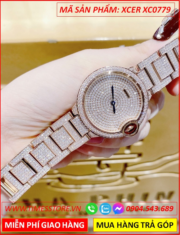 dong-ho-nu-xcer-tua-cartier-mat-tron-full-da-rose-gold-day-kim-loai-timesstore-vn