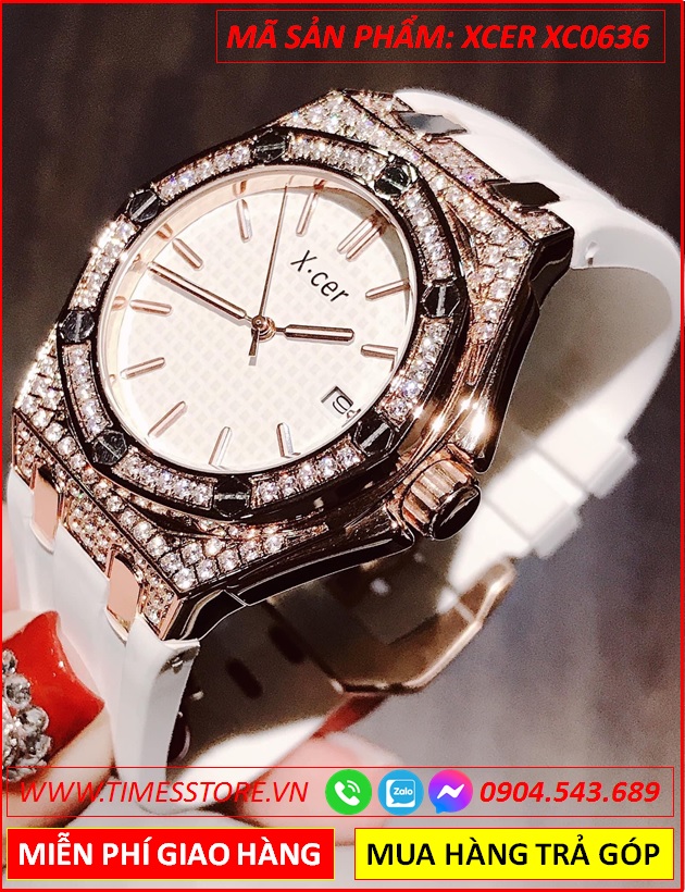 dong-ho-nu-xcer-tua-hublot-da-swarovski-rose-gold-day-cao-su-trang-timesstore-vn