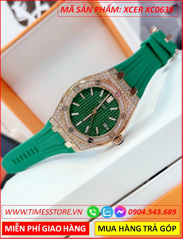 dong-ho-nu-xcer-tua-hublot-da-swarovski-rose-gold-day-cao-su-xanh-timesstore-vn