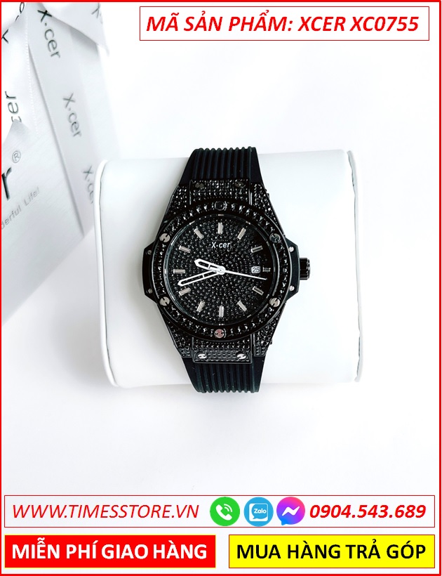 dong-ho-nu-xcer-tua-hublot-mat-full-da-den-day-sillicone-timesstore-vn