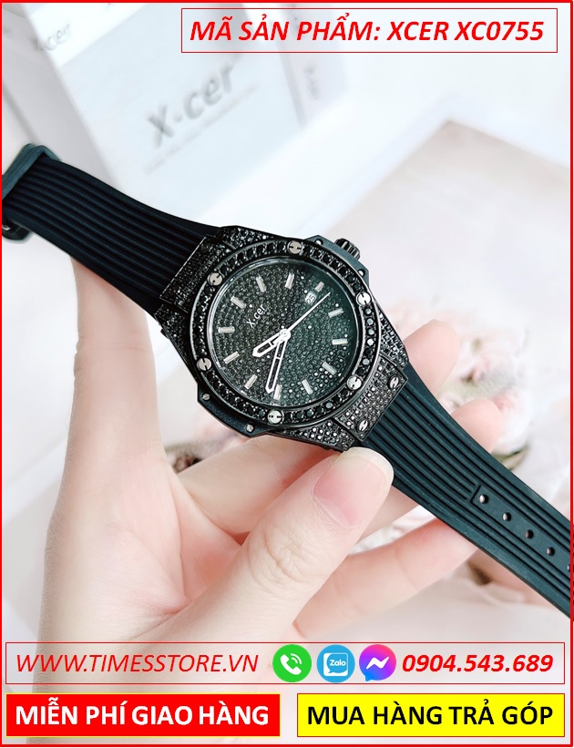 dong-ho-nu-xcer-tua-hublot-mat-full-da-den-day-sillicone-timesstore-vn