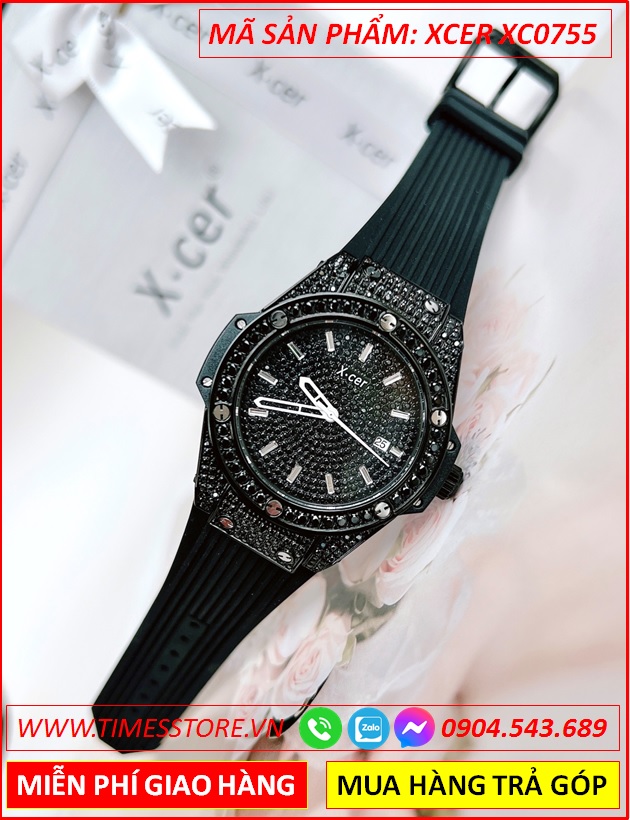 dong-ho-nu-xcer-tua-hublot-mat-full-da-den-day-sillicone-timesstore-vn