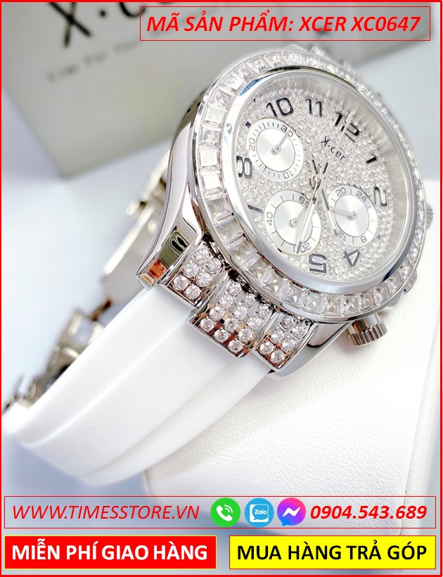 dong-ho-nu-xcer-tua-rolex-mat-full-da-swarovski-day-cao-su-trang-timesstore-vn