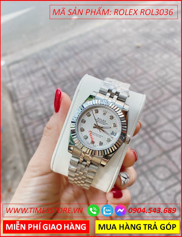 dong-ho-nu-rolex-sieu-cap-replica-1-1-mat-trang-nien-khia-day-kim-loai-dep-gia-re-timesstore-vn