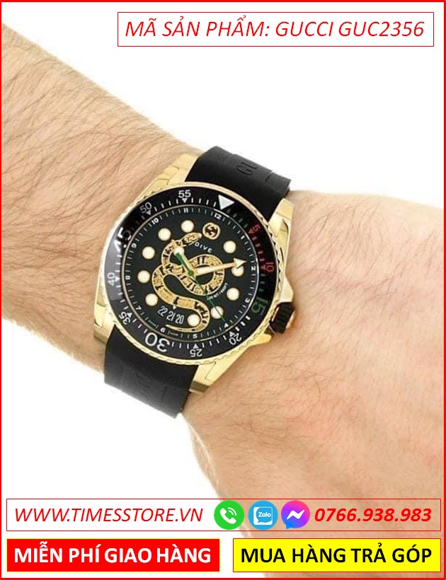 dong-ho-unisex-gucci-dive-mat-con-ran-vang-gold-day-sillicone-timesstore-vn