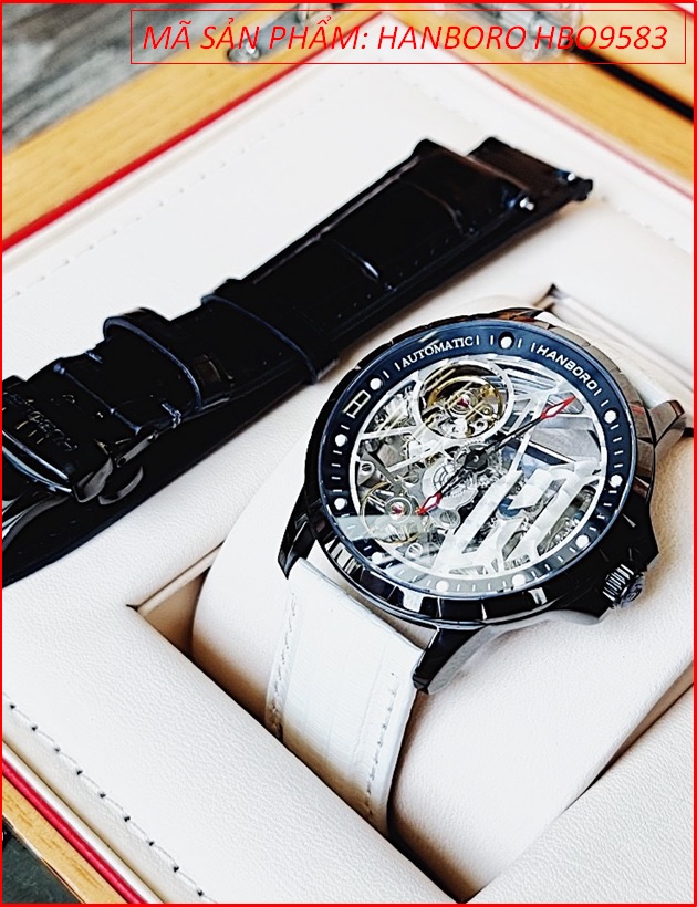 set-dong-ho-nam-hanboro-automatic-mat-tron-lo-may-day-da-trang-chinh-hang-dep-timesstore-vn