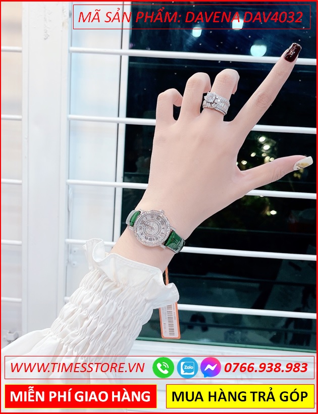 set-dong-ho-nu-davena-mat-tron-dinh-da-swarovski-silver-day-da-xanh-la-dep-gia-re-timesstore-vn