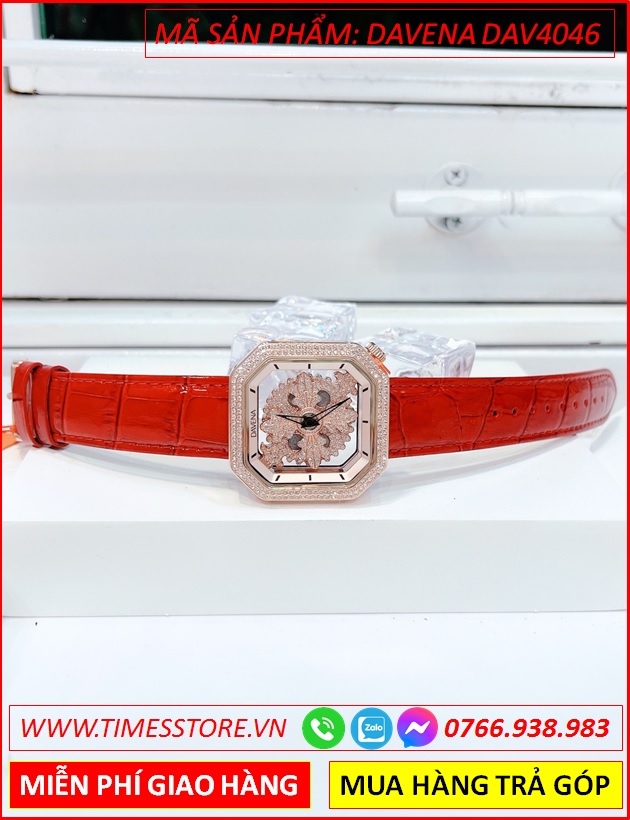 set-dong-ho-nu-davena-mat-vuong-canh-hoa-xoay-dinh-da-swarovski-rose-gold-day-da-do-dep-gia-re-timesstore-vn