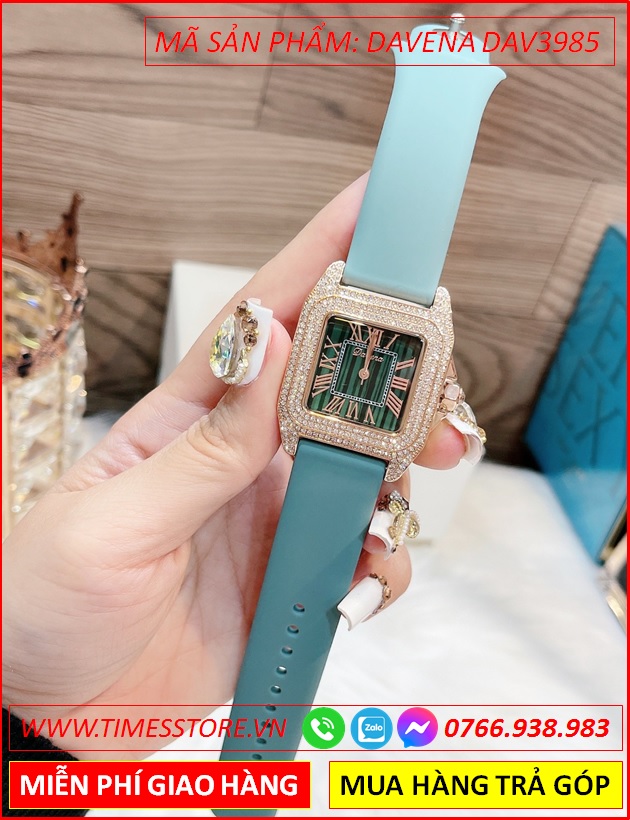 set-dong-ho-nu-davena-mat-vuong-xanh-dinh-da-swarovski-rose-gold-day-silicon-xanh-duong-dep-gia-re-timesstore-vn