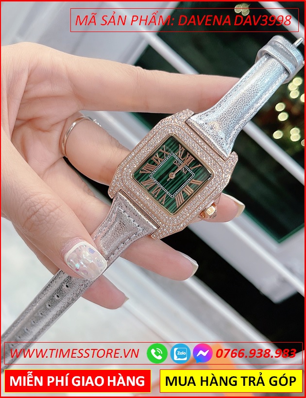 set-dong-ho-nu-davena-mat-vuong-xanh-la-dinh-da-swarovski-rose-day-da-nhu-bac-dep-gia-re-timesstore-vn