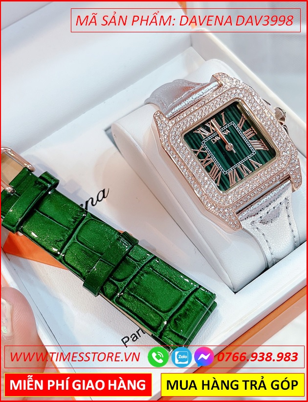 set-dong-ho-nu-davena-mat-vuong-xanh-la-dinh-da-swarovski-rose-day-da-nhu-bac-dep-gia-re-timesstore-vn