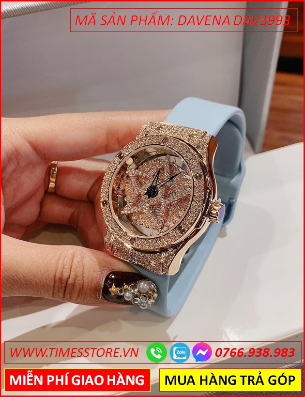 set-dong-ho-nu-davena-ngoi-sao-5-canh-mat-xoay-dinh-da-swarovski-rose-gold-day-cao-su-xanh-dep-gia-re-timesstore-vn