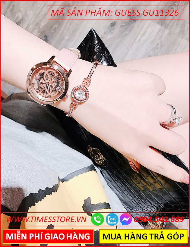 set-dong-ho-nu-guess-mat-tron-lo-may-full-rose-gold-day-da-hong-thoi-trang-dep-timesstore-vn