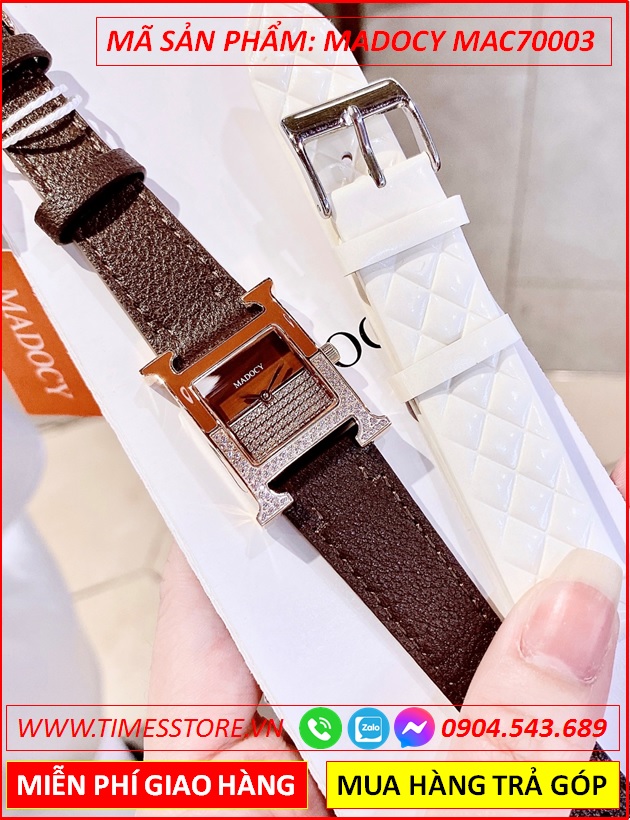 set-dong-ho-nu-madocy-mat-vuong-tua-hermes-dinh-da-rose-gold-day-da-nau-thoi-trang-dep-timesstore-vn