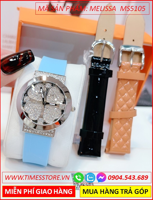 set-dong-ho-nu-melissa-mat-co-4-la-da-swarovski-day-silicone-xanh-timesstore-vn