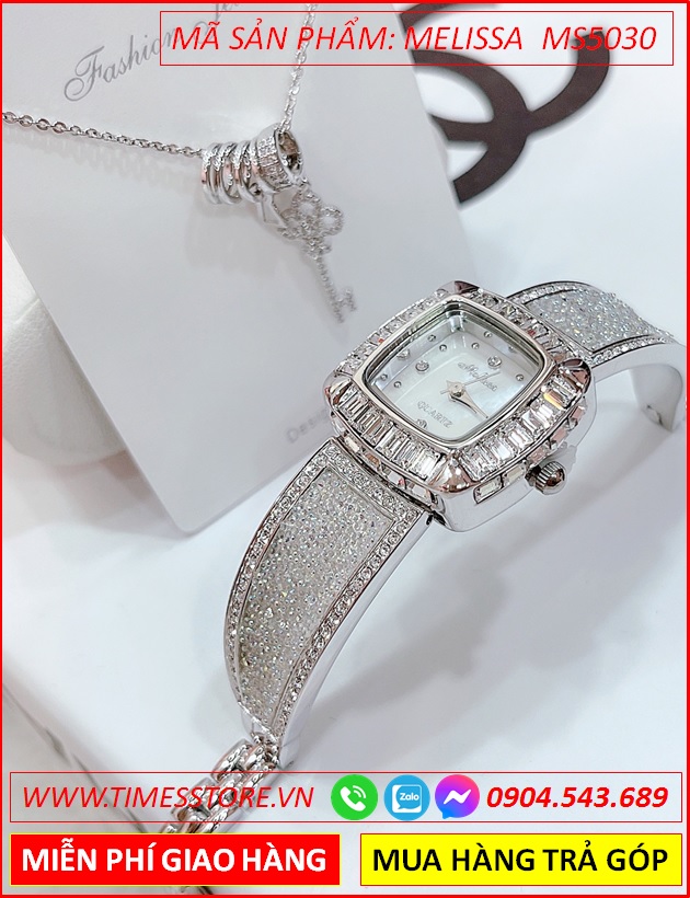 set-dong-ho-nu-melissa-mat-vuong-vien-da-ong-lac-tay-full-da-silver-thoi-trang-dep-gia-re-timesstore-vn