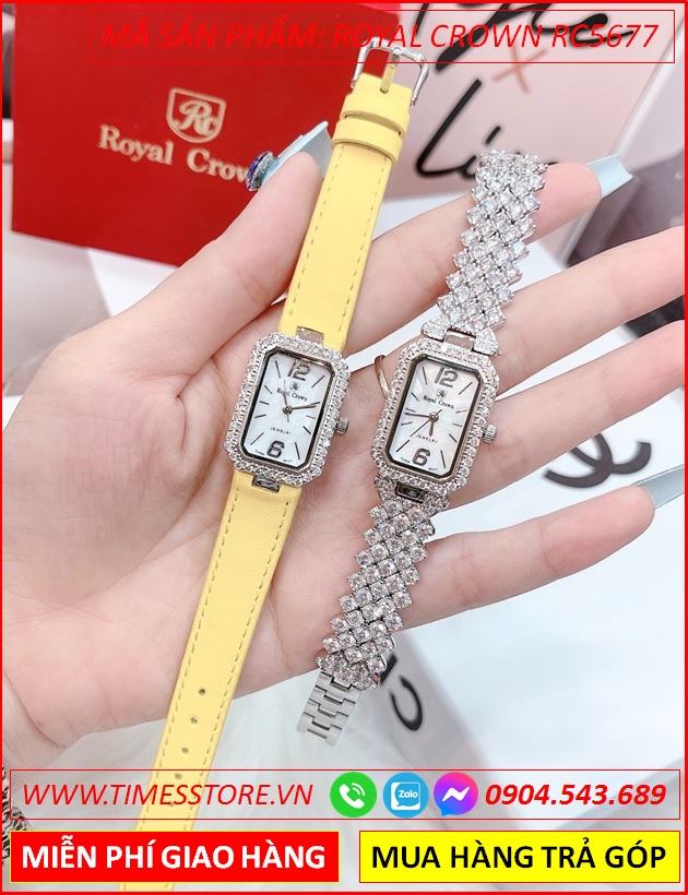 set-dong-ho-nu-royal-crown-mat-chu-nhat-trang-day-da-vang-dep-gia-re-timesstore-vn