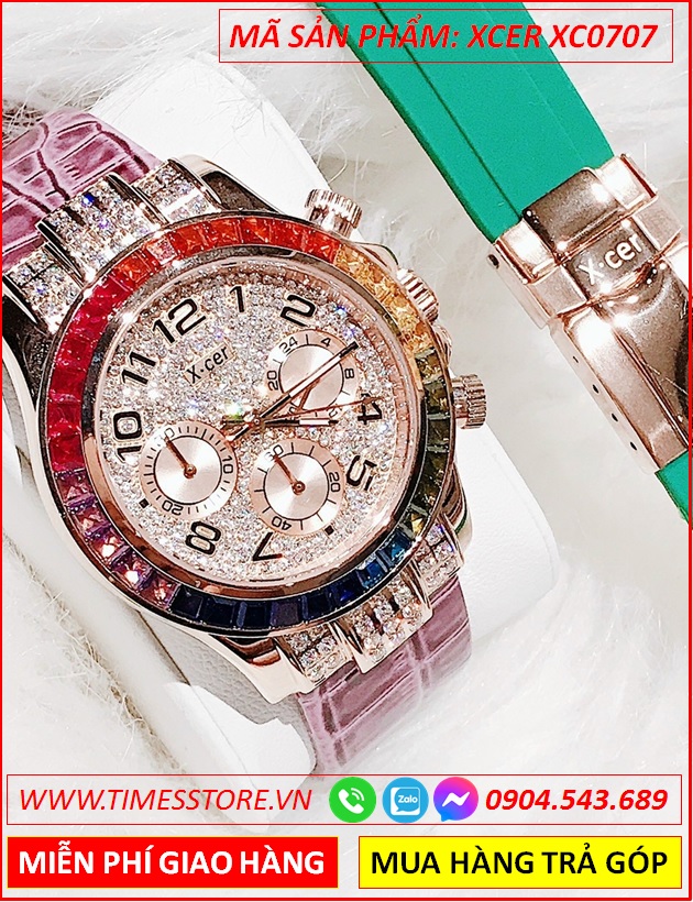 set-dong-ho-nu-xcer-tua-rolex-full-da-nhieu-mau-day-da-tim-timesstore-vn