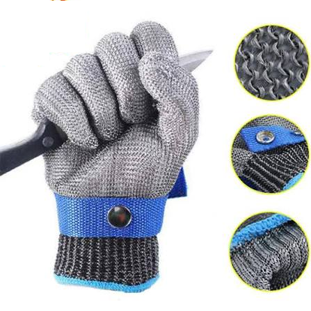 Găng Tay Thép Không Gỉ 5 Ngón Chống Cắt, Chống Đâm Thủng Cấp Độ Cao