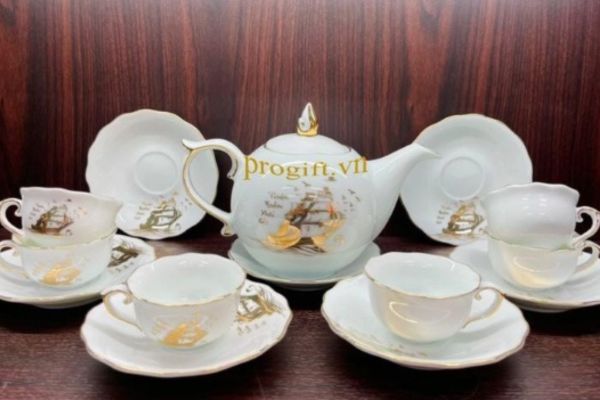 Bộ bình tách trà họa tiết thuận buồm xuôi gió
