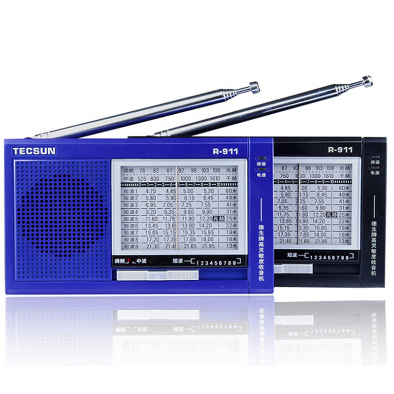 thumbnail image 2 of Tecsun R-911 Blue Portable AM/FM/SW Shortwave Radio – Analog Tuning, Battery Powered 2 of 6