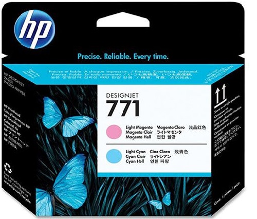 Đầu in HP 771 màu đỏ nhạt + xanh nhạt (CE019A) dùng cho máy in HP Z6200/6800
