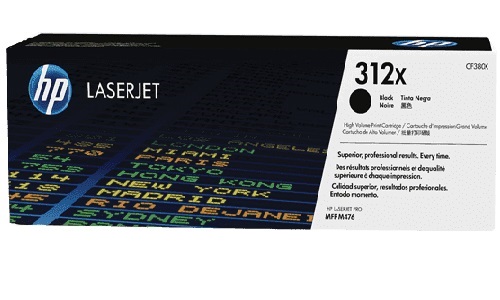 Mực in laser màu HP-312X (CF380X) màu đen dùng cho máy in HP MFP476