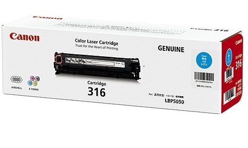 Hộp mực canon 316 màu xanh dùng cho máy in Canon LBP 5050