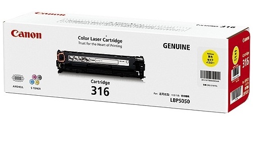 Hộp mực canon 316 màu vàng dùng cho máy in Canon LBP 5050