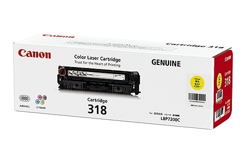 Hộp mực Canon 318 màu vàng dùng cho máy in Canon LBP 8380/8350