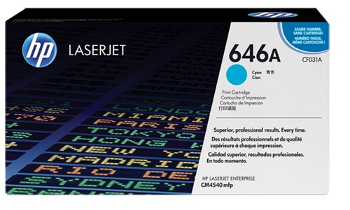 Mực in HP 646A (CF031A) màu xanh dùng cho máy in HP CM4540MFP
