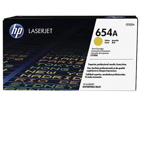 Mực in laser màu HP 654A (CF332A) màu vàng dùng cho máy in HP M651