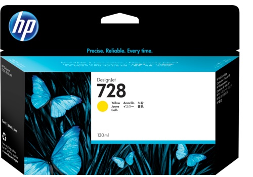 Mực in HP 728 màu vàng (F9J65A) dùng cho máy in HP T830