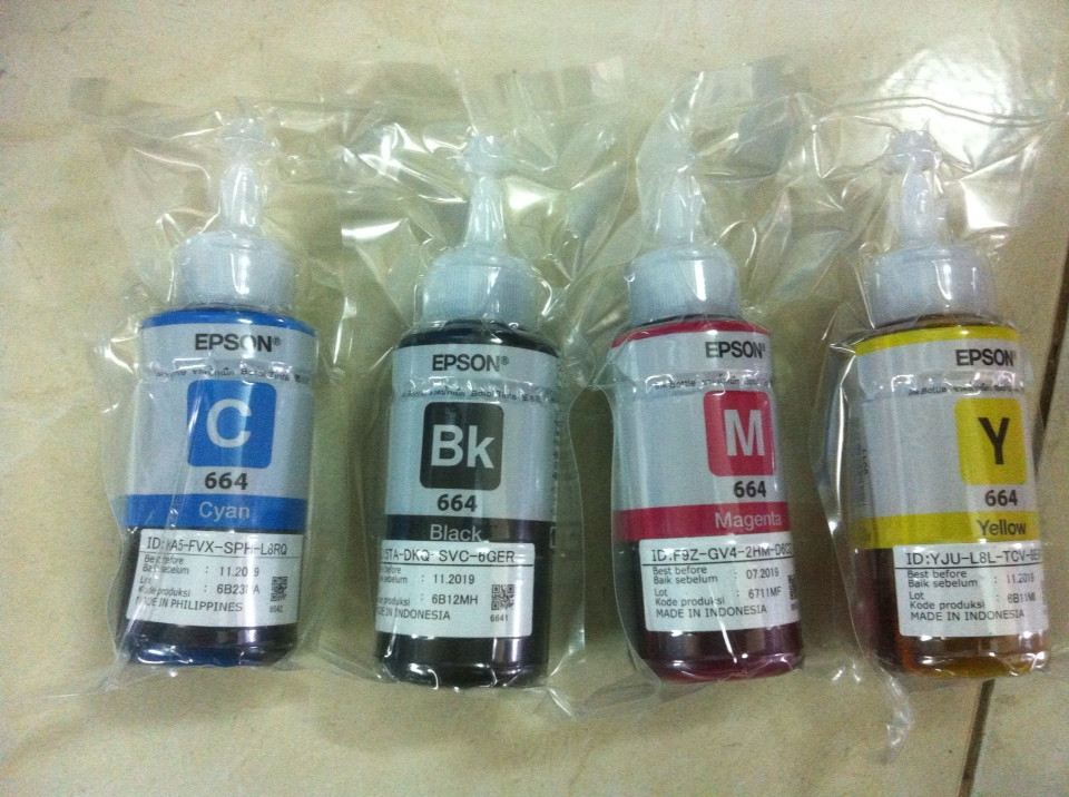 Mực in màu chính hãng sử dụng cho máy in Epson L360-Mực màu đen