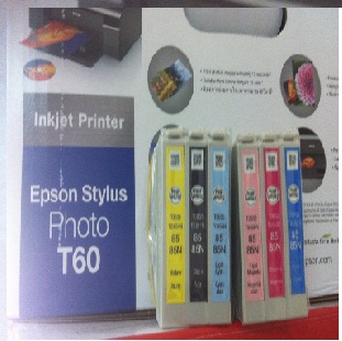 Mực in màu chính hãng màu xanh Epson T60