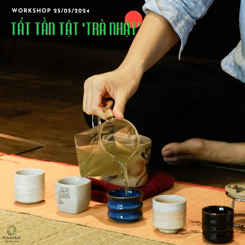 Hoạt động pha trà, thưởng trà trong buổi workshop do Plantrip Cha tổ chức.