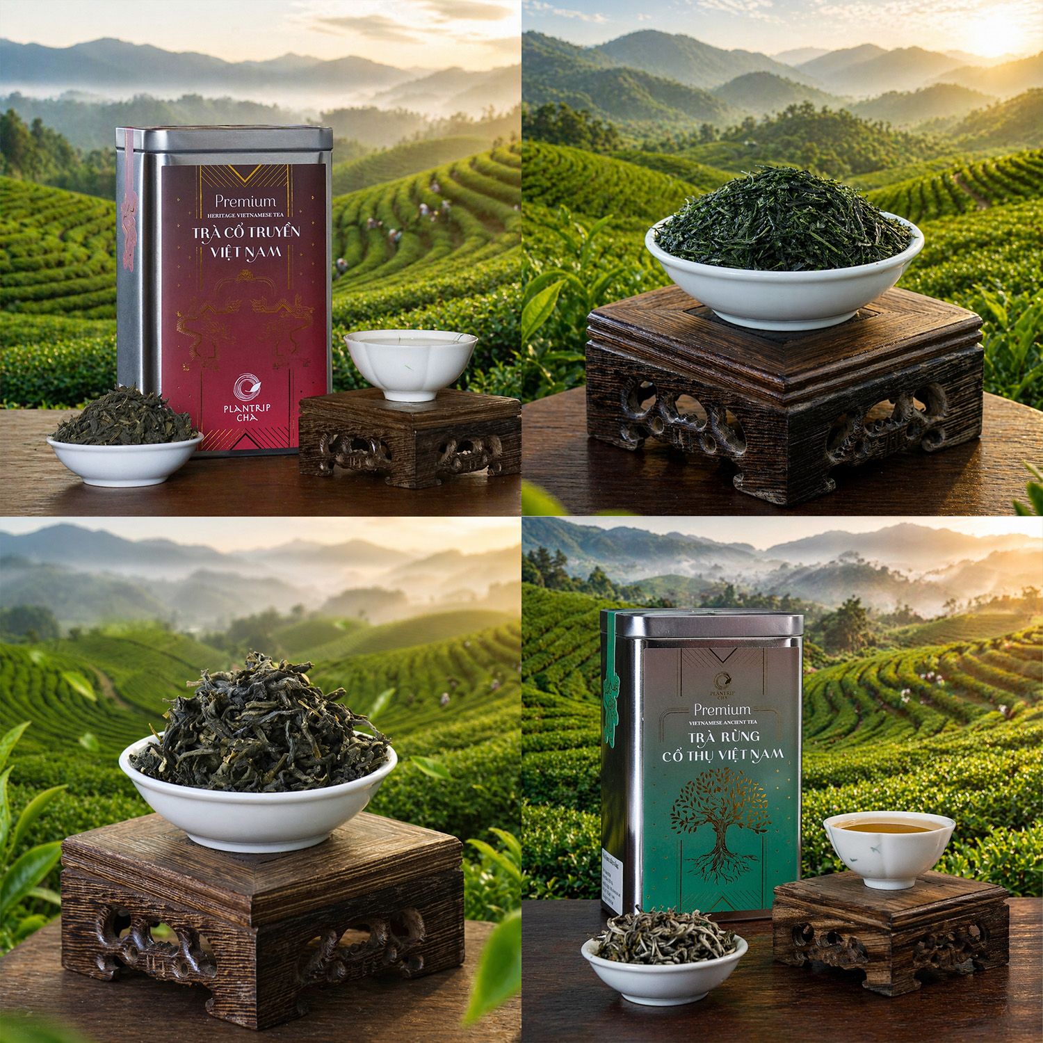 Các loại Trà Vụ Xuân thượng hạng tại Plantrip Thé Des Arts.