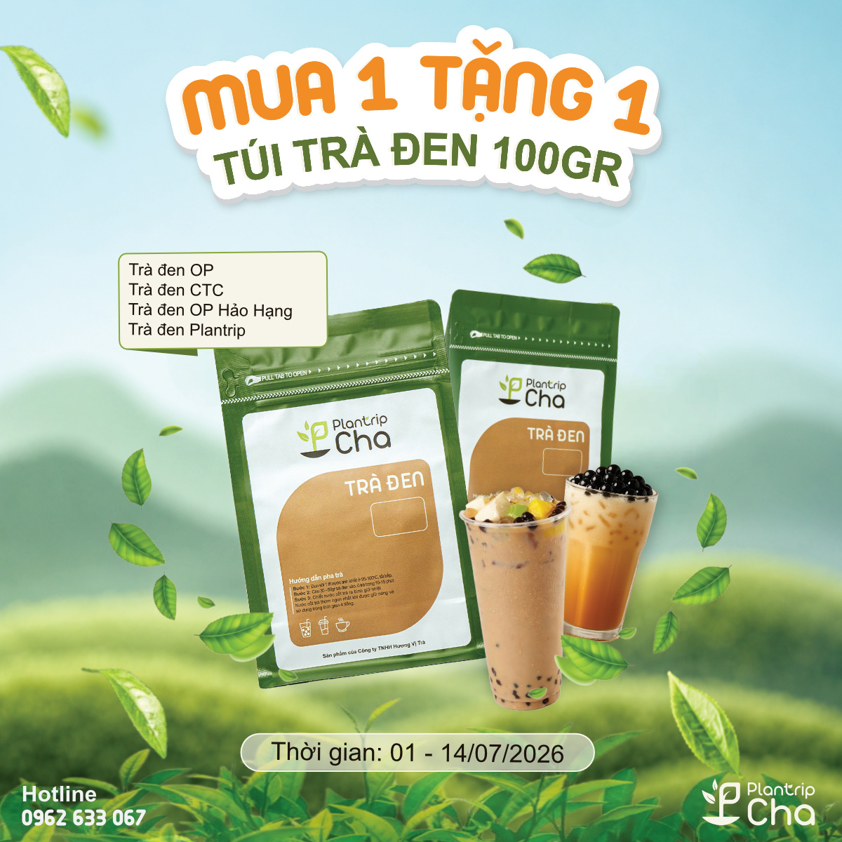 Mua 1 tặng 1 dành cho túi 100gr