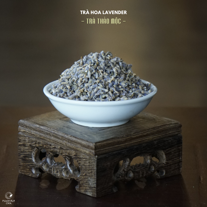 Hình dáng hoa Lavender khô, trà hoa không lẫn cọng và lá.